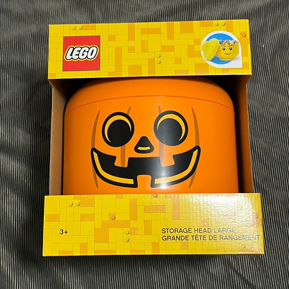 LEGO Storage Head – Large, Pumpkin